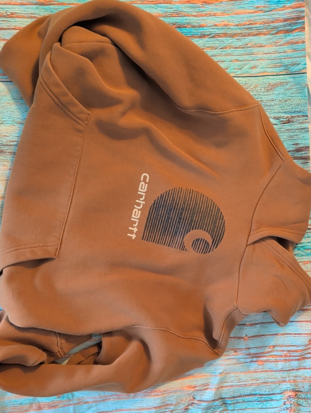 Carhartt Tan Graphic Logo Hoodie